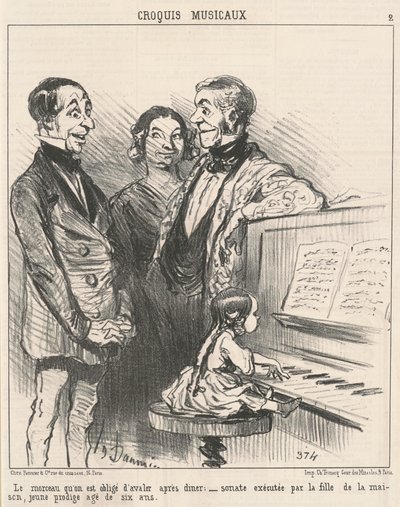 Il boccone che si è obbligati a ingoiare da Honoré Daumier