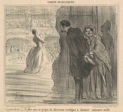 La madre della cantante da Honoré Daumier