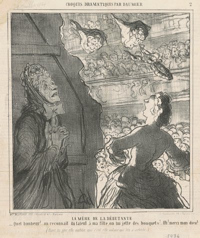 La madre della debuttante da Honoré Daumier