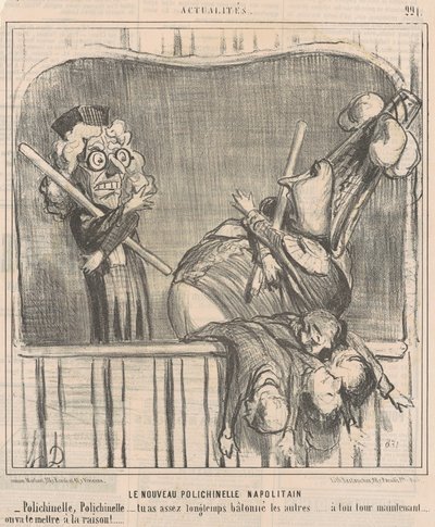 Il nuovo Pulcinella napoletano da Honoré Daumier