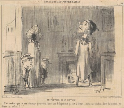 Il portiere di Mr Vautour da Honoré Daumier