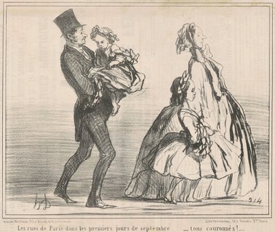 Le strade di Parigi nei primi giorni di settembre da Honoré Daumier