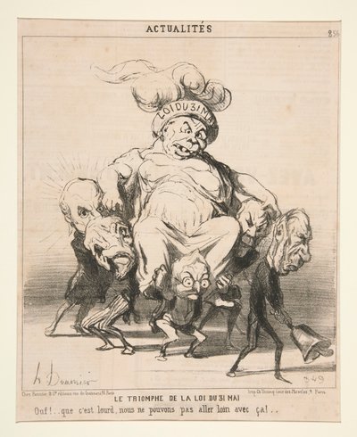 Il trionfo della legge del 31 maggio, da Attualità da Honoré Daumier