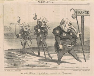 I tre legittimisti... di ritorno da Claremont da Honoré Daumier