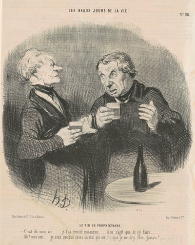 Il vino del proprietario da Honoré Daumier
