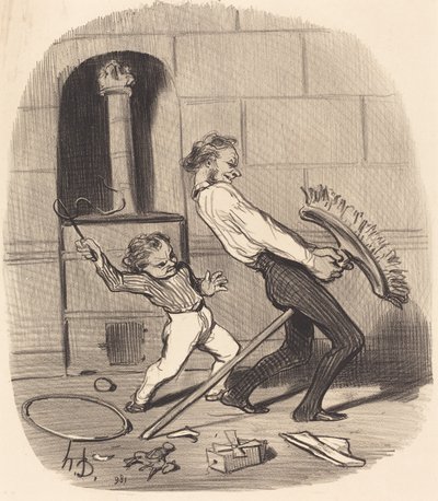 Lezione di equitazione, alta scuola da Honoré Daumier