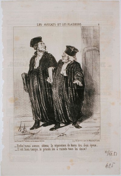 Gli Avvocati e i Litiganti- Finalmente! Abbiamo ottenuto la separazione dei beni da Honoré Daumier
