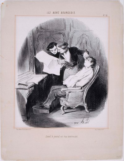 I Buoni Borghesi- Quando il giornale è troppo interessante da Honoré Daumier
