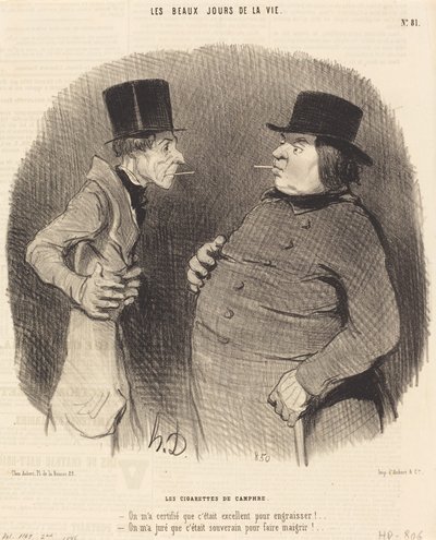 Le sigarette di canfora da Honoré Daumier