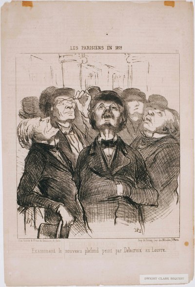 I Parigini nel 1852- Esaminando il nuovo soffitto... Di Delacroix da Honoré Daumier
