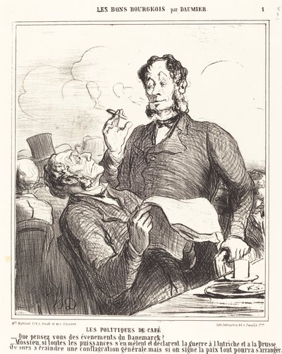 Les Politiques de café da Honoré Daumier