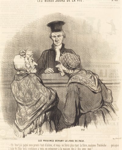 Le vicine davanti al giudice di pace da Honoré Daumier