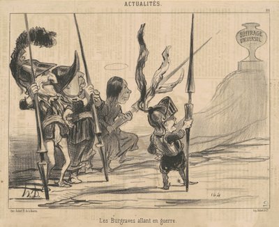 I burgravi andando in guerra da Honoré Daumier