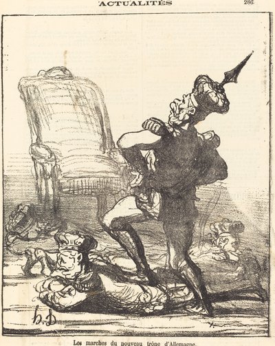 I gradini del nuovo trono di Germania da Honoré Daumier