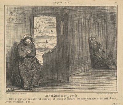 I teatri nel mese di agosto da Honoré Daumier