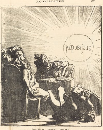 Leur Mané, Thecel, Pharès da Honoré Daumier