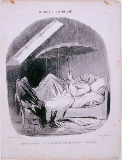 Inquilini e Proprietari- Brigante di Proprietario da Honoré Daumier