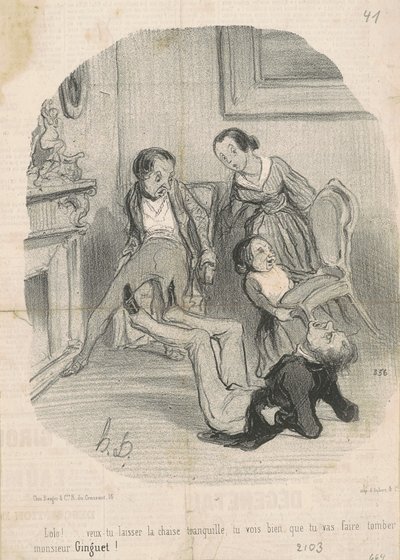 Lolo!... vuoi lasciare in pace la sedia... da Honoré Daumier