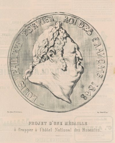 Luigi Filippo, ultimo re dei francesi da Honoré Daumier