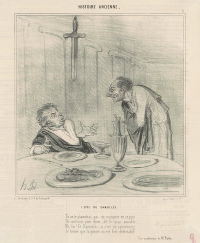 La spada di Damocle da Honoré Daumier