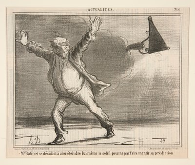 M. Babinet si decide a spegnere lui stesso da Honoré Daumier
