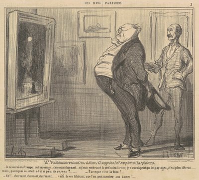 M. Prudhomme visitando i laboratori... da Honoré Daumier
