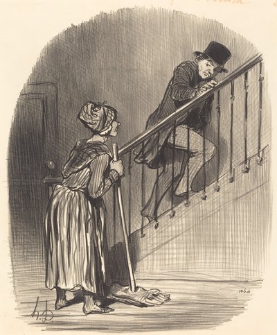 Mia moglie è a casa? da Honoré Daumier