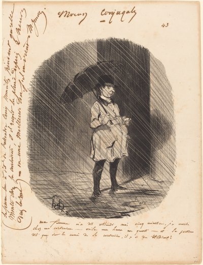 Mia moglie mi ha detto: aspettami cinque minuti... da Honoré Daumier