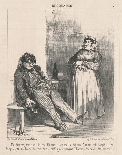 Moglie mia, hai torto a biasimarmi... da Honoré Daumier