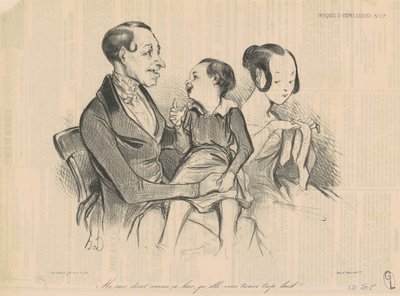 Mia sorella diceva così, ieri, che ti trova troppo brutto! da Honoré Daumier