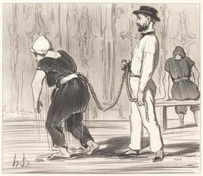 Madame Rabourdeau alla sua prima lezione da Honoré Daumier