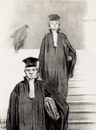 Scala principale del Palazzo di Giustizia, 1848 da Honoré Daumier
