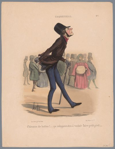 Uomo con scarpe troppo piccole da Honoré Daumier