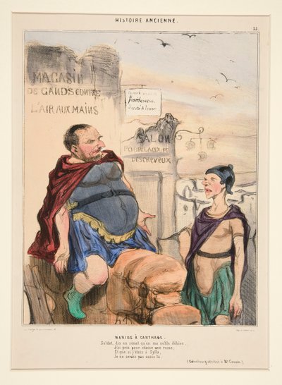 Marius a Cartagine. Soldato, dis al senato che da Honoré Daumier