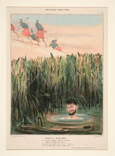 Marius a Minturnes. Ammirate la malizia di questo grande generale da Honoré Daumier