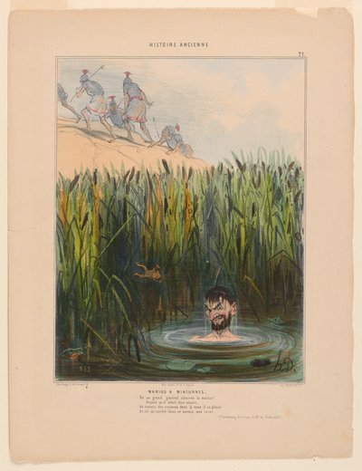 Mario a Minturnae, tavola 21 da Histoire Ancienne da Honoré Daumier