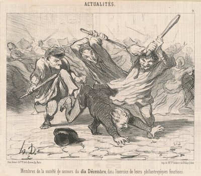 Membri della società di soccorso del Dieci-Dicembre ... da Honoré Daumier
