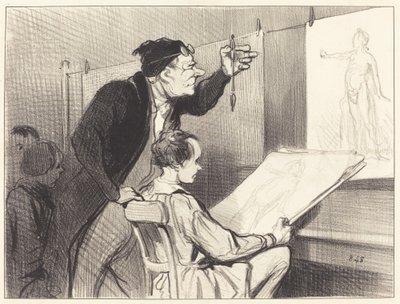 Missione penosa e delicata del professore di disegno... da Honoré Daumier