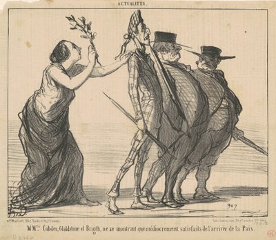 Mmrs. Cobden, Gladstone e Bright ... da Honoré Daumier
