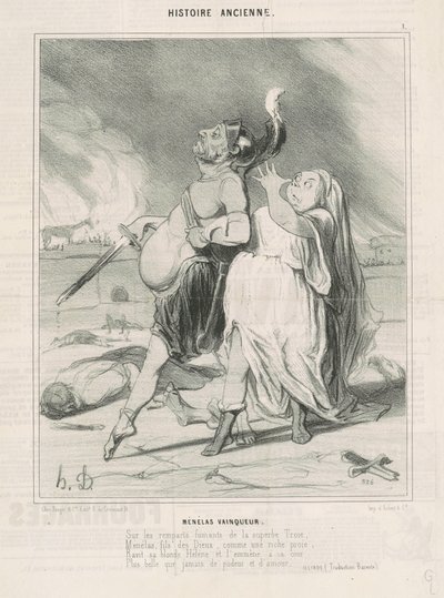 Menelao vincitore da Honoré Daumier