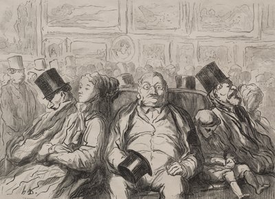 Momento di riposo nel Salon Carré da Honoré Daumier