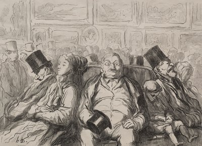 Momento di riposo nel Salon Carré da Honoré Daumier