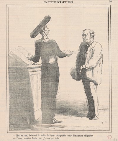 Mio caro amico, per favore firmi ... da Honoré Daumier