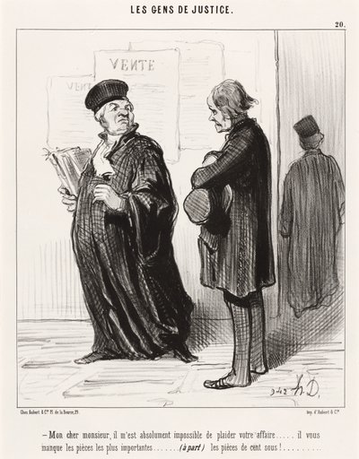 Mio caro signore... impossibile difendere la vostra causa da Honoré Daumier
