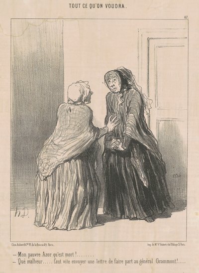 Il mio povero Azor che è morto! ... da Honoré Daumier