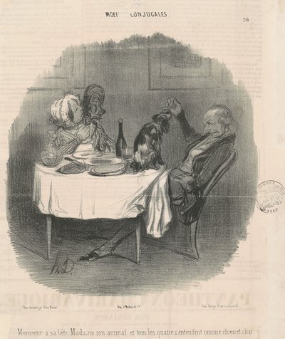 Monsieur ha la sua bestia, Madame il suo animale... da Honoré Daumier