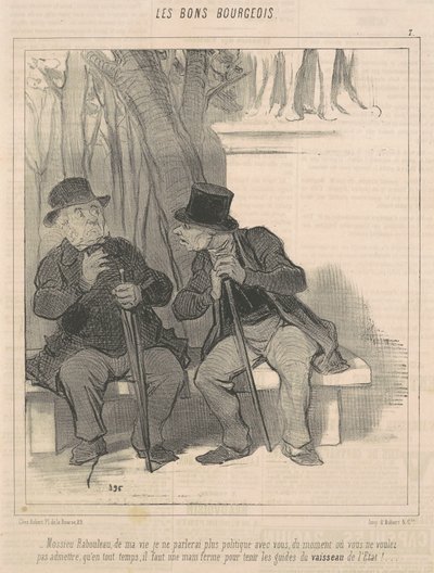 Mossieu Rabourdeau ... non parlerò più di politica con te .. da Honoré Daumier
