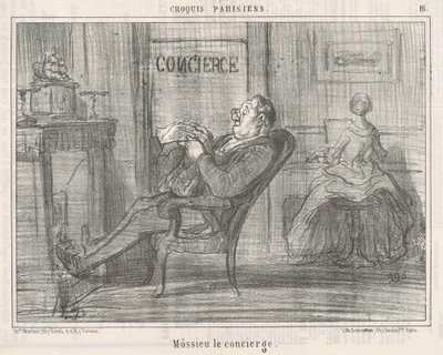 Monsieur il portinaio da Honoré Daumier