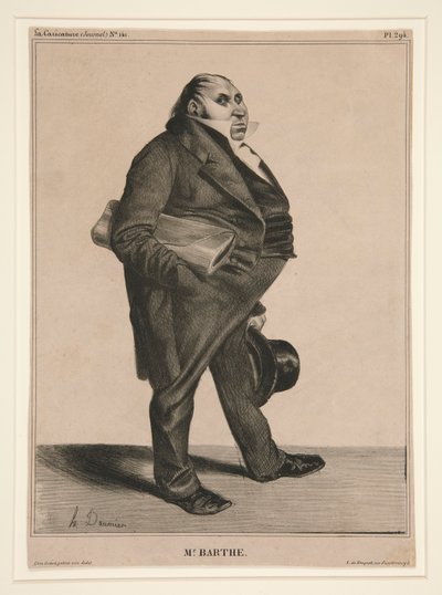 Mr. Barthe, pl. 294 dalla serie Celebrità della Caricatura da Honoré Daumier