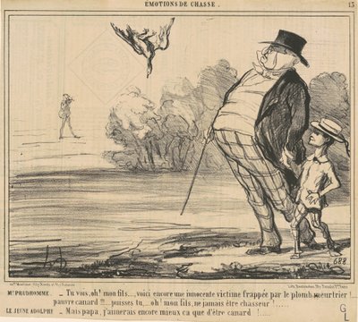 Mr Prudhomme. Tu vedi, Oh! Mio figlio ... da Honoré Daumier